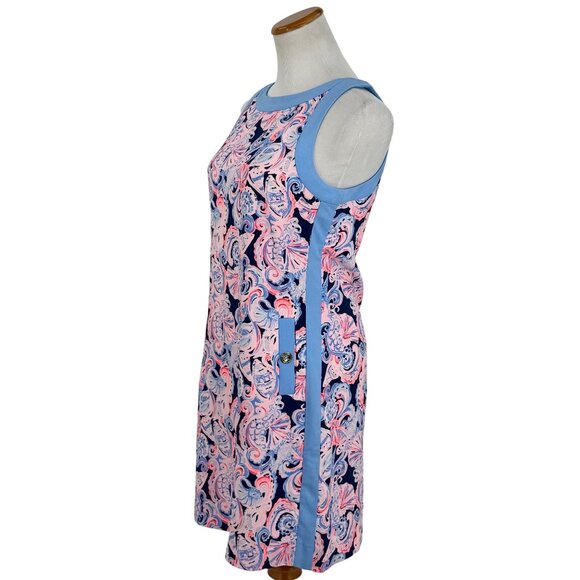 Lilly Pulitzer Sleeveless Shell Print Shift Dress | Coastal Preppy Sophisticated - Picture 5 of 16